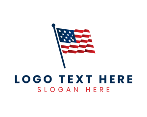 Flag - American National Flag logo design