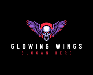 Gaming Skull Wings logo design