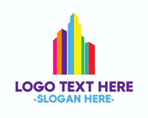 Establishment - Colorful Building City logo design