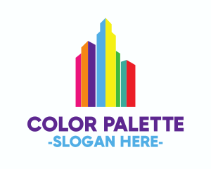 Colorful Building City logo design