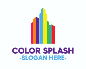 Colorful Building City logo design