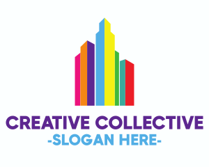 Colorful Building City logo design