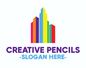 Colorful Building City logo design