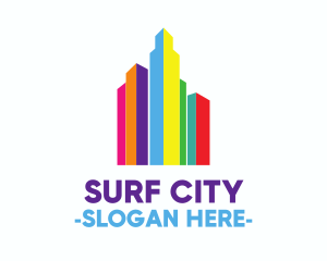 Colorful Building City logo design