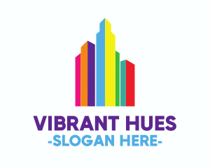 Colorful Building City logo design