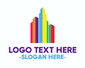 Color - Colorful Building City logo design