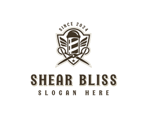 Scissors Wings Barbershop logo design