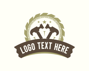 Hammer - Industrial Woodwork Handyman logo design