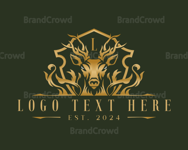 Deer Royalty Ornament Logo