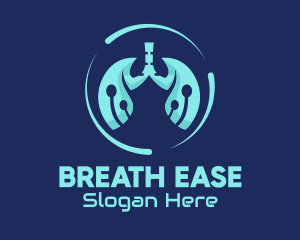 Respiratory - High Tech Lungs logo design