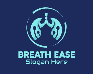 High Tech Lungs  logo design