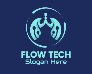 High Tech Lungs  logo design