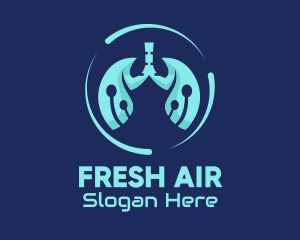 High Tech Lungs  logo design