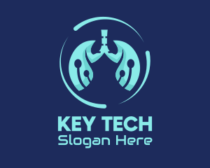 High Tech Lungs  logo design