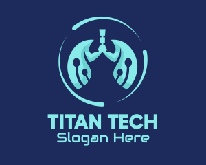 High Tech Lungs  logo design