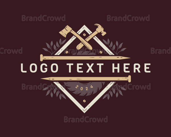 Woodworking Carpentry Tools Logo