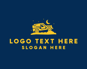 Yellow - Night Drive Jeep logo design