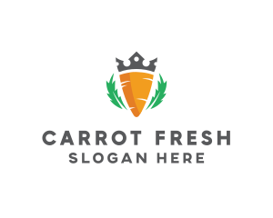 Carrot - Crown Carrot Vegetable logo design