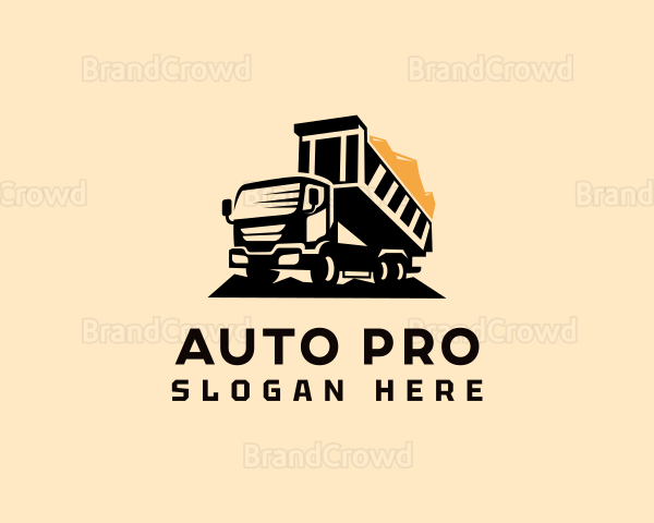 Dump Truck Construction Vehicle Logo