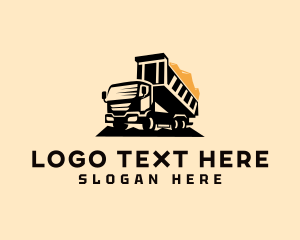 Construction Worker - Dump Truck Construction Vehicle logo design