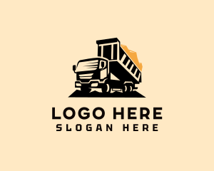 Heavy Equipment - Dump Truck Construction Vehicle logo design