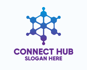 Contact - Hexagon Virus Spread logo design