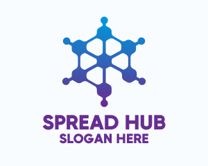 Spread - Hexagon Virus Spread logo design