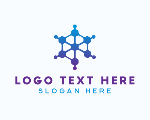 Contact - Hexagon Virus Spread logo design