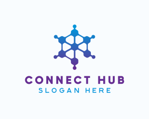 Contact - Hexagon Virus Spread logo design