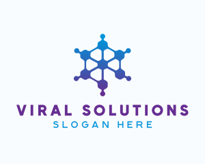 Virus - Hexagon Virus Spread logo design