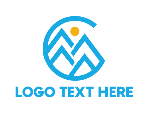 Outdoors - Circle Mountain C logo design