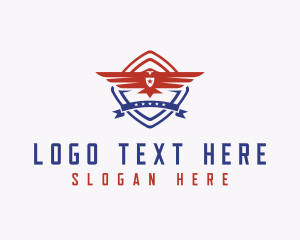 Patriotic - American Eagle Shield logo design