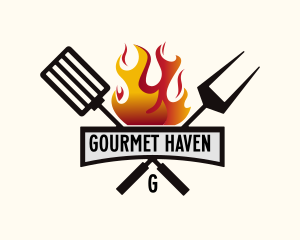 Barbecue Grill Cuisine logo design