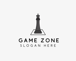 Chess Piece Crown  logo design