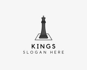 Chess Piece Crown  logo design