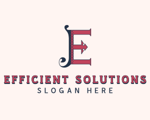 Stylish Tailoring Letter E logo design