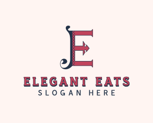 Stylish Tailoring Letter E logo design