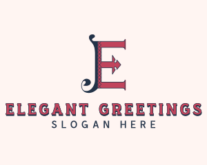 Stylish Tailoring Letter E logo design