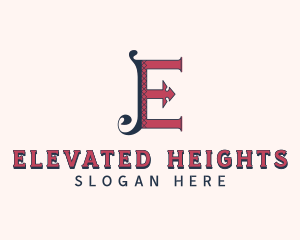 Stylish Tailoring Letter E logo design