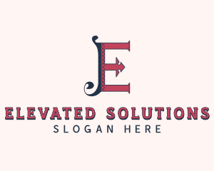 Stylish Tailoring Letter E logo design