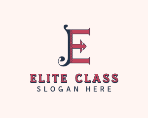 Stylish Tailoring Letter E logo design