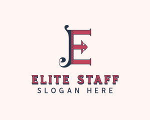 Stylish Tailoring Letter E logo design