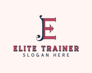 Stylish Tailoring Letter E logo design