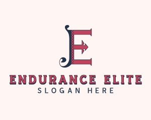 Stylish Tailoring Letter E logo design