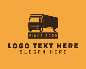 Closed Van - Truck Cargo Logistics logo design