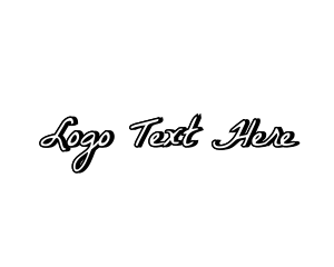 Black And White - Black Stylish Text logo design