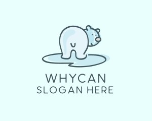 Polar Bear Cartoon Logo