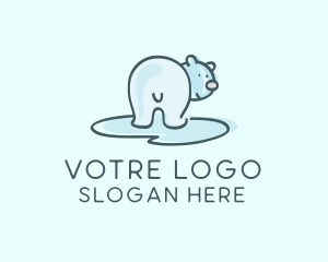 Bear - Polar Bear Cartoon logo design