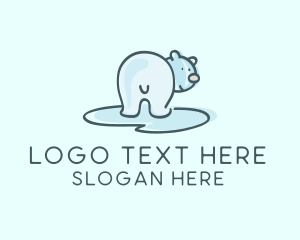 Polar Bear Cartoon Logo