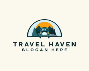 Tourist - Travel Tourist Van logo design